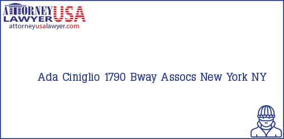 Telephone, Address and other contact data of Ada Ciniglio, New York, NY, USA
