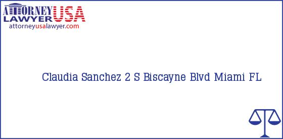 Telephone, Address and other contact data of Claudia Sanchez, Miami, FL, USA