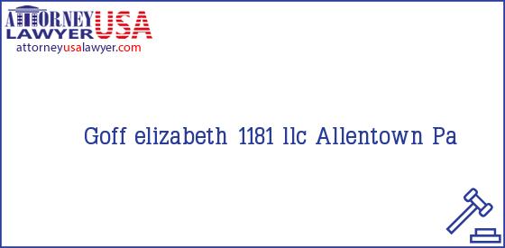 Telephone, Address and other contact data of Goff elizabeth, Allentown, Pa, USA