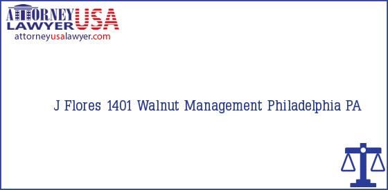 Telephone, Address and other contact data of J Flores, Philadelphia, PA, USA