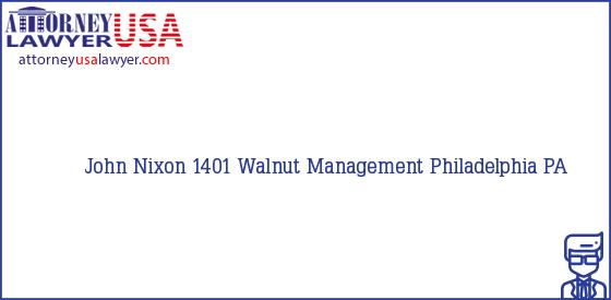 Telephone, Address and other contact data of John Nixon, Philadelphia, PA, USA