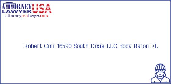 Telephone, Address and other contact data of Robert Cini, Boca Raton, FL, USA