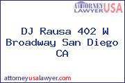 DJ Rausa 402 W Broadway San Diego CA
