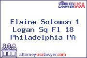 Elaine Solomon 1 Logan Sq Fl 18 Philadelphia PA