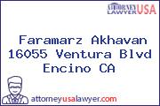 Faramarz Akhavan 16055 Ventura Blvd Encino CA