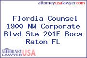 Flordia Counsel 1900 NW Corporate Blvd Ste 201E Boca Raton FL