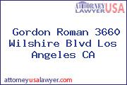 Gordon Roman 3660 Wilshire Blvd Los Angeles CA