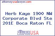 Herb Kaye 1900 NW Corporate Blvd Ste 201E Boca Raton FL