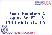 Jean Renshaw 1 Logan Sq Fl 18 Philadelphia PA