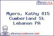 Myers, Kathy 815 Cumberland St Lebanon PA