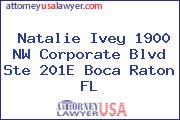 Natalie Ivey 1900 NW Corporate Blvd Ste 201E Boca Raton FL