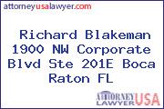 Richard Blakeman 1900 NW Corporate Blvd Ste 201E Boca Raton FL
