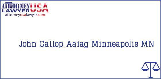 Telephone, Address and other contact data of John Gallop, Minneapolis, MN, USA