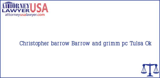 Telephone, Address and other contact data of Christopher barrow, Tulsa, Ok, USA