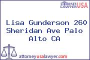 Lisa Gunderson 260 Sheridan Ave Palo Alto CA