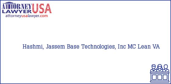 Telephone, Address and other contact data of Hashmi, Jassem, MC Lean, VA, USA