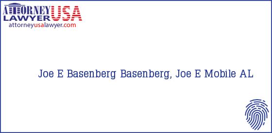 Telephone, Address and other contact data of Joe E Basenberg, Mobile, AL, USA