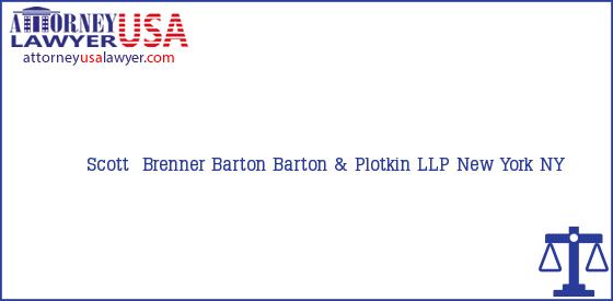 Telephone, Address and other contact data of Scott  Brenner, New York, NY, USA