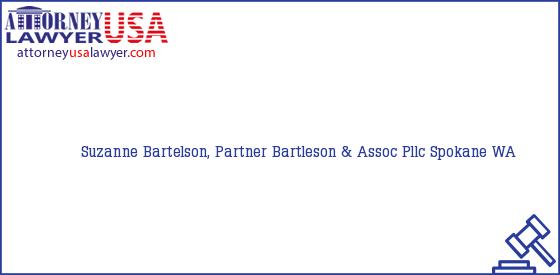 Telephone, Address and other contact data of Suzanne Bartelson, Partner, Spokane, WA, USA