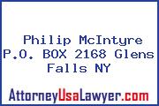 Philip McIntyre P.O. BOX 2168 Glens Falls NY
