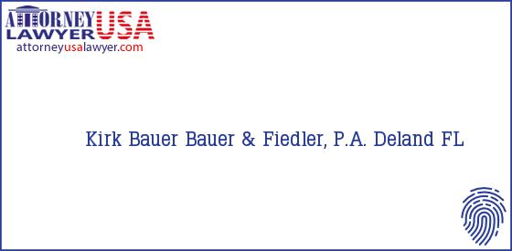 Telephone, Address and other contact data of Kirk Bauer, Deland, FL, USA