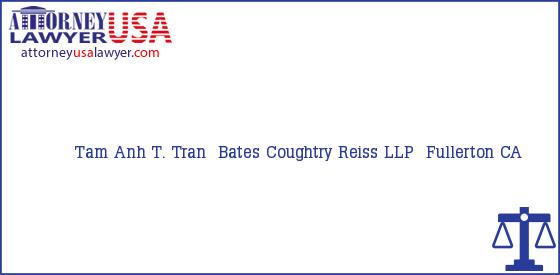 Telephone, Address and other contact data of Tam Anh T. Tran , Fullerton, CA, USA