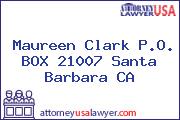 Maureen Clark P.O. BOX 21007 Santa Barbara CA