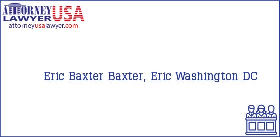 Telephone, Address and other contact data of Eric Baxter, Washington, DC, USA