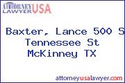 Baxter, Lance 500 S Tennessee St McKinney TX