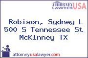 Robison, Sydney L 500 S Tennessee St McKinney TX