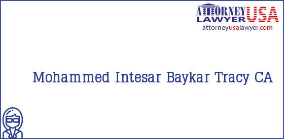 Telephone, Address and other contact data of Mohammed Intesar, Tracy, CA, USA