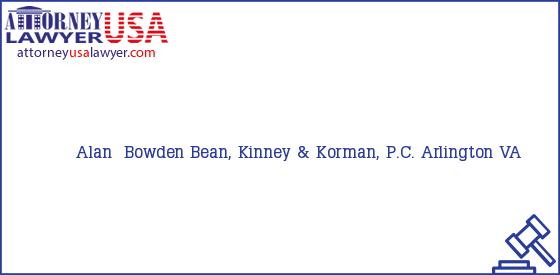 Telephone, Address and other contact data of Alan  Bowden, Arlington, VA, USA