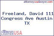 Freeland, David 111 Congress Ave Austin TX