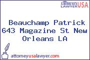 Beauchamp Patrick 643 Magazine St New Orleans LA