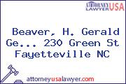 Beaver, H. Gerald Ge... 230 Green St Fayetteville NC