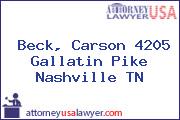 Beck, Carson 4205 Gallatin Pike Nashville TN