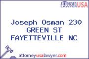 Joseph Osman 230 GREEN ST FAYETTEVILLE NC
