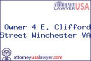 Owner 4 E. Clifford Street Winchester VA