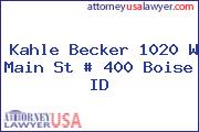 Kahle Becker 1020 W Main St # 400 Boise ID