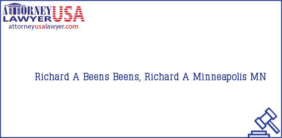 Telephone, Address and other contact data of Richard A Beens, Minneapolis, MN, USA