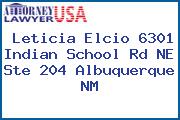 Leticia Elcio 6301 Indian School Rd NE Ste 204 Albuquerque NM