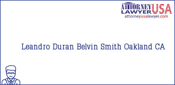 Telephone, Address and other contact data of Leandro Duran, Oakland, CA, USA