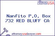 Nanfito P.O. Box 732 RED BLUFF CA