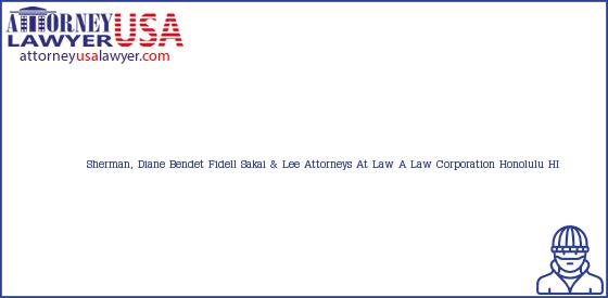 Telephone, Address and other contact data of Sherman, Diane, Honolulu, HI, USA
