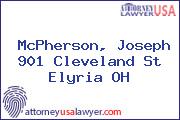 McPherson, Joseph 901 Cleveland St Elyria OH