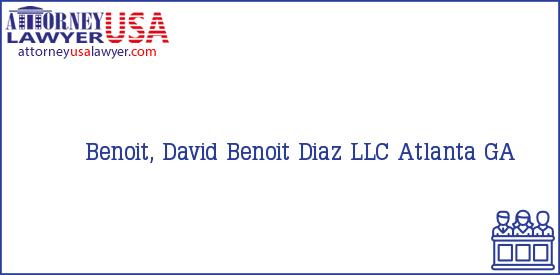 Telephone, Address and other contact data of Benoit, David, Atlanta, GA, USA