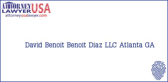 Telephone, Address and other contact data of David Benoit, Atlanta, GA, USA