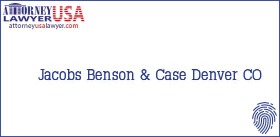 Telephone, Address and other contact data of Jacobs, Denver, CO, USA