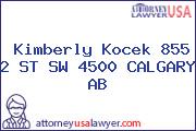 Kimberly Kocek 855 2 ST SW 4500 CALGARY AB