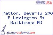 Patton, Beverly 200 E Lexington St Baltimore MD